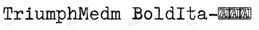 TriumphMedm BoldIta字体转换